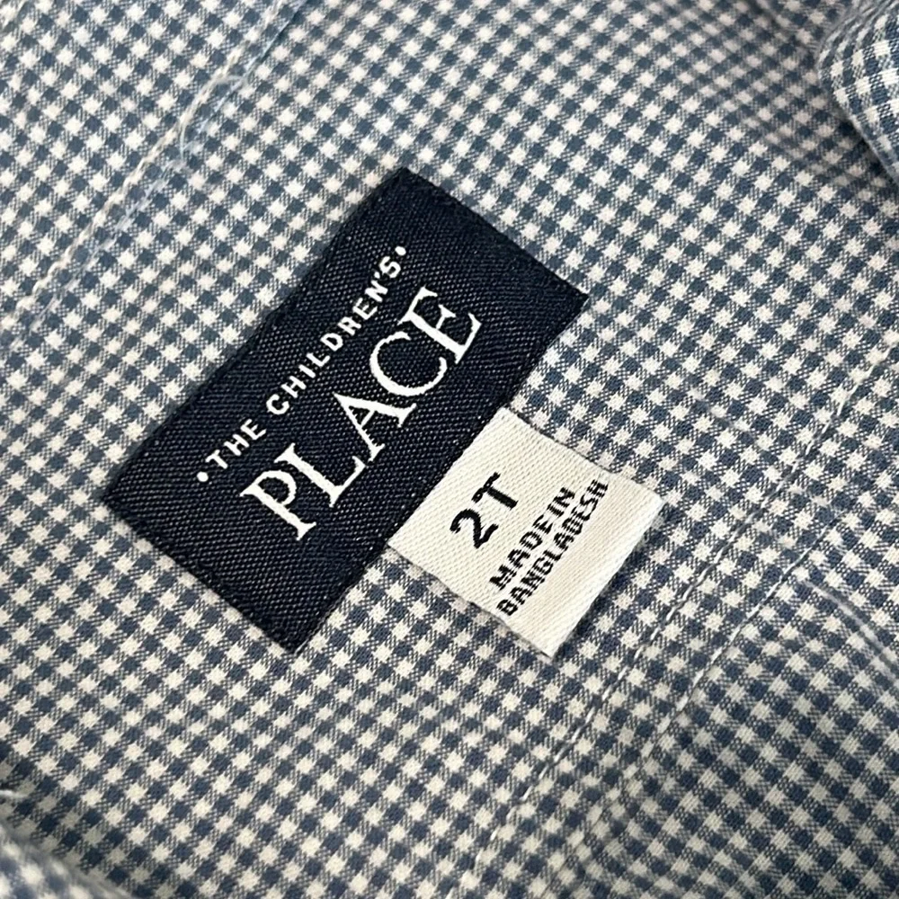The Children's Place Blue Checkered Kids Shirt